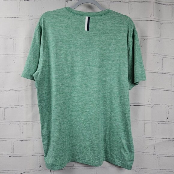 Rhoback Green Mens L Short Sleeve Shirt Tee Soft Stretch Comfort Quality Sports - Picture 7 of 11